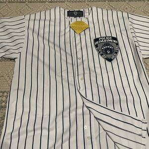 NYPD White and Black Striped Men's Jersey